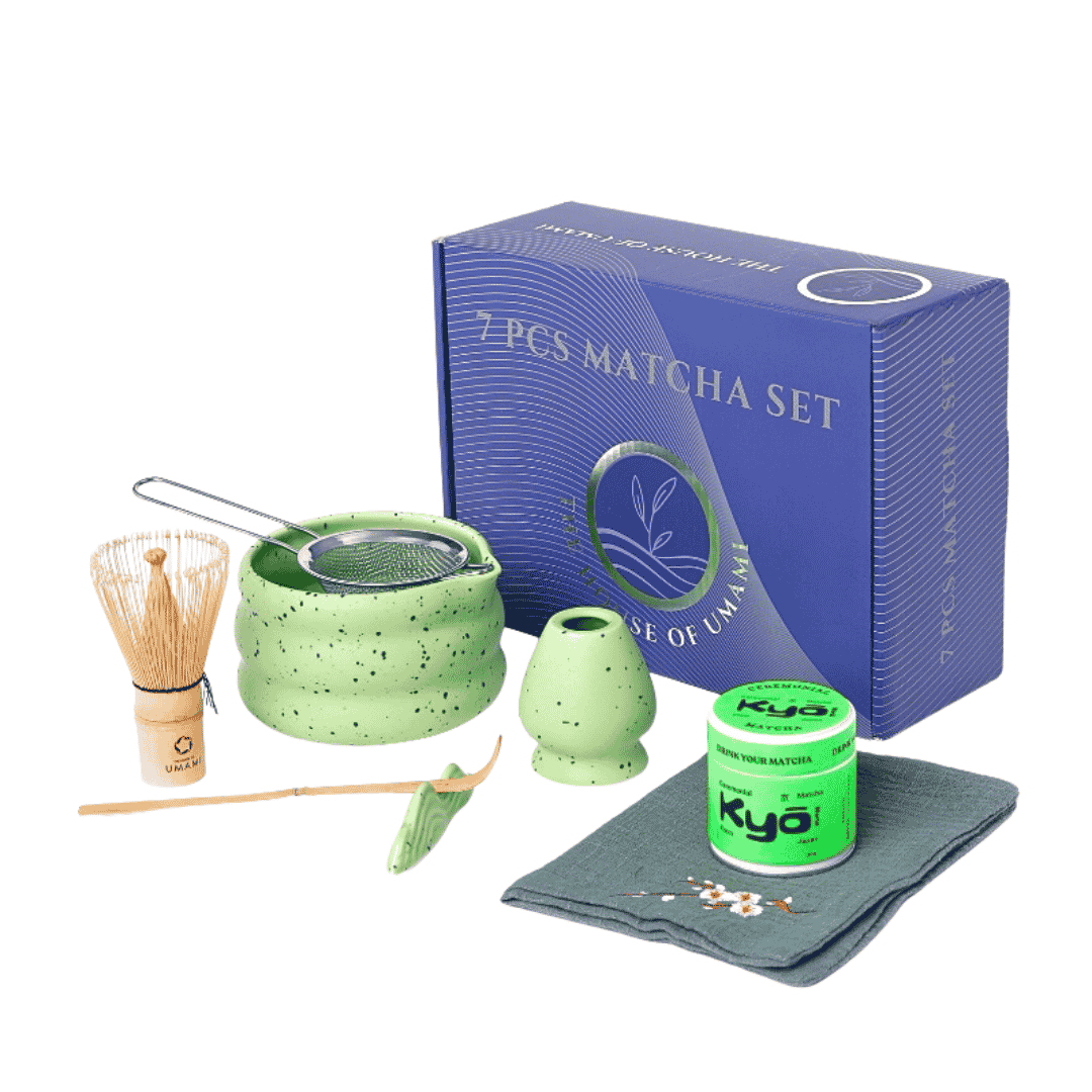 7-PIECE JAPANESE MATCHA SET WITH 30G MATCHA POWDER