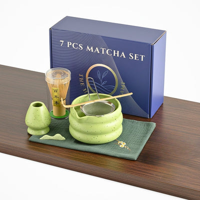 7-Piece Japanese Matcha Set | Bowl, Whisk, Scoop & Holder