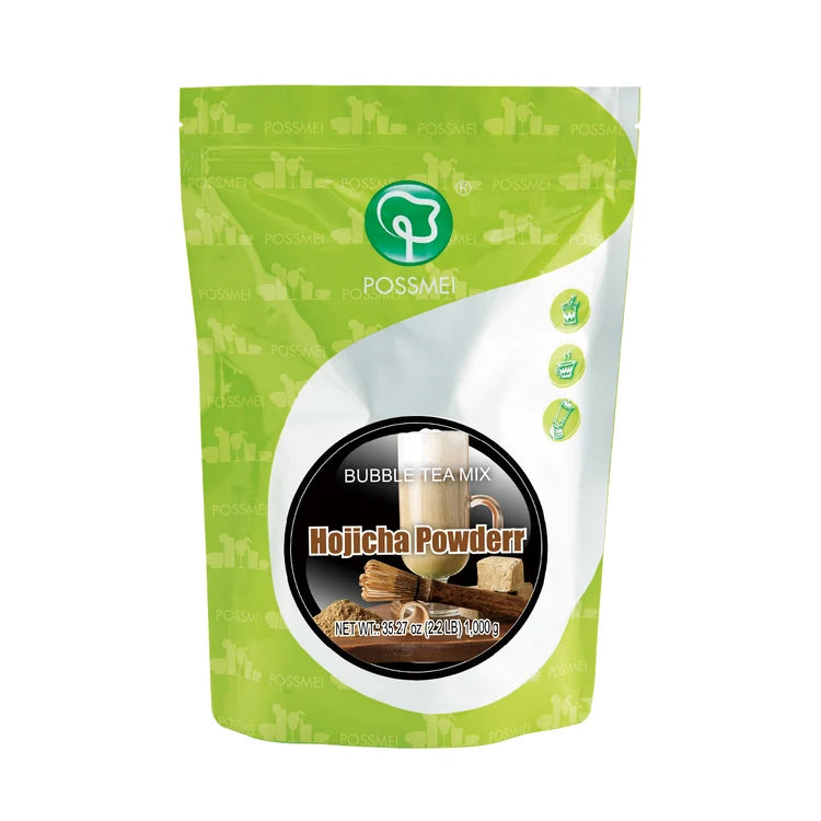 Possmei Hojicha Milk Tea Premix 1kg pack - roasted tea latte powder