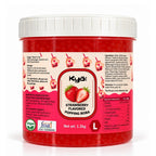 KYO Strawberry Popping Boba 1.2kg tub – ready-to-use bubble tea topping