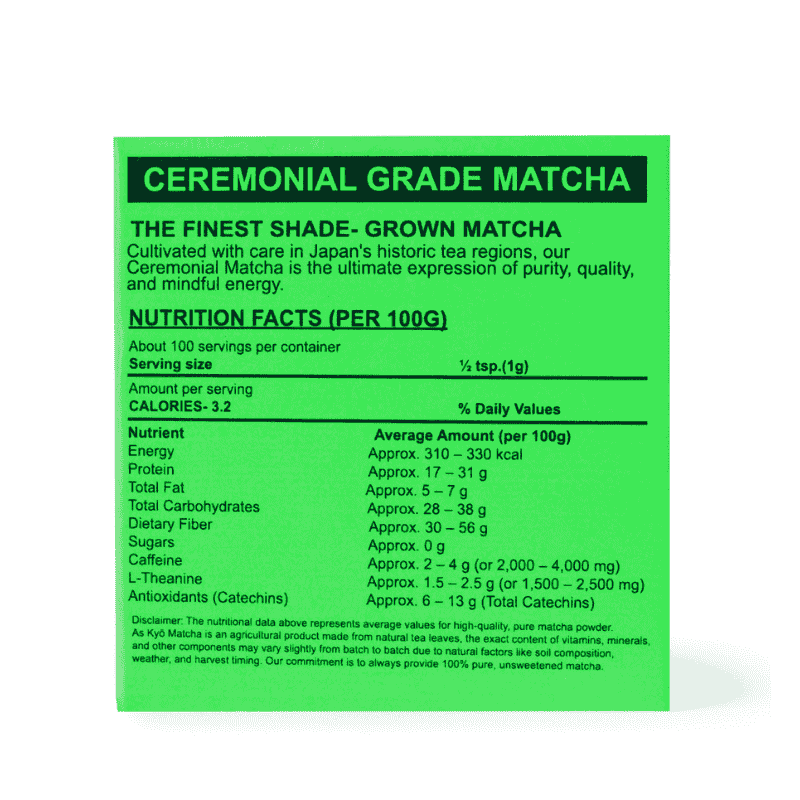 Ceremonial grade matcha