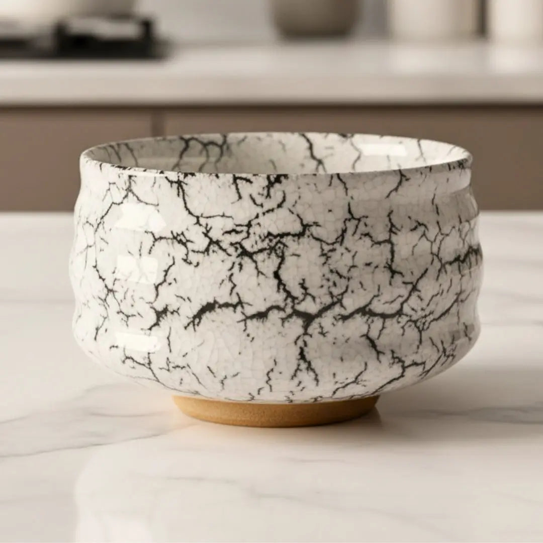 Volcanic Earth Raku Matcha Bowl Japan