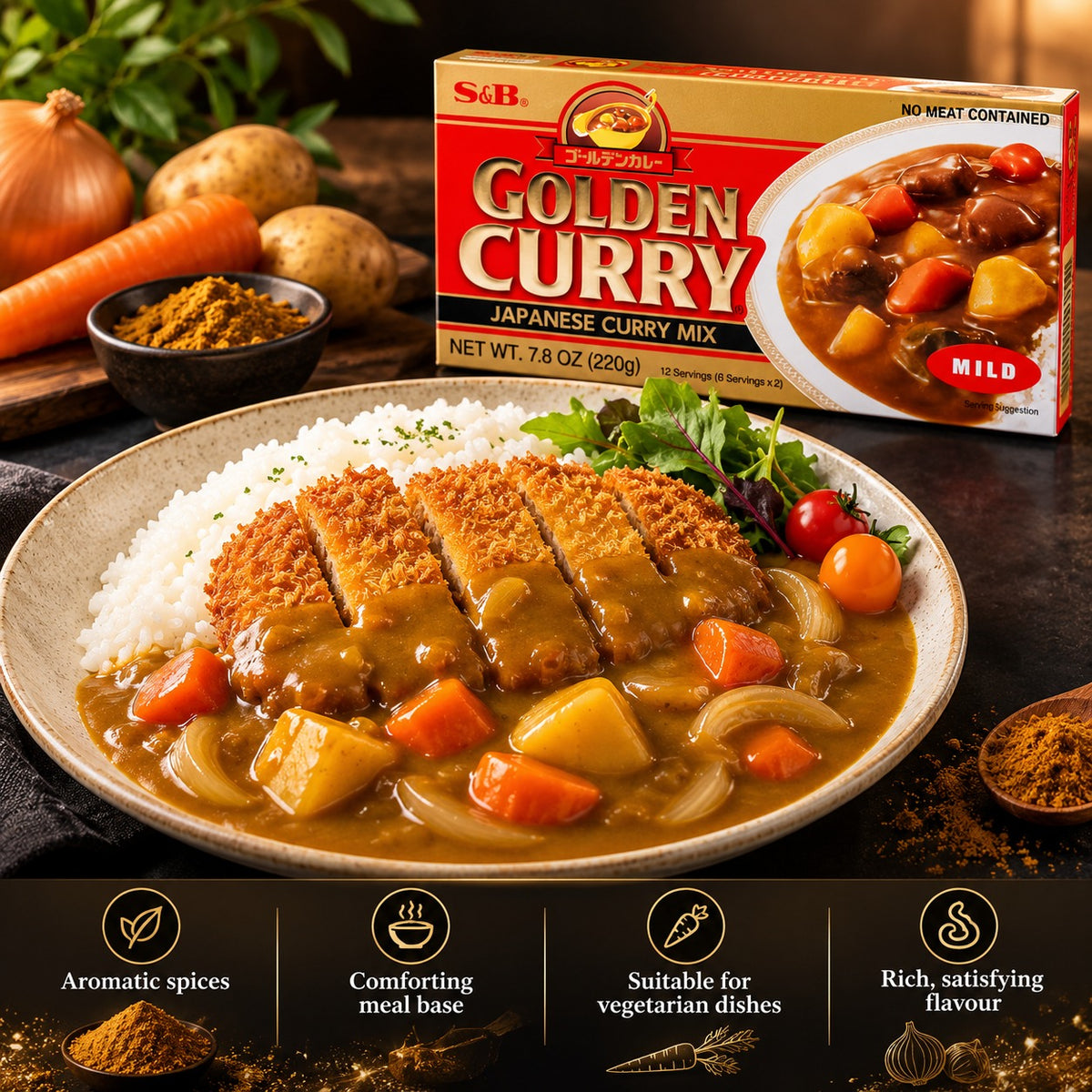 S&B Golden Curry Mix Mild 220g | Japanese Curry Roux