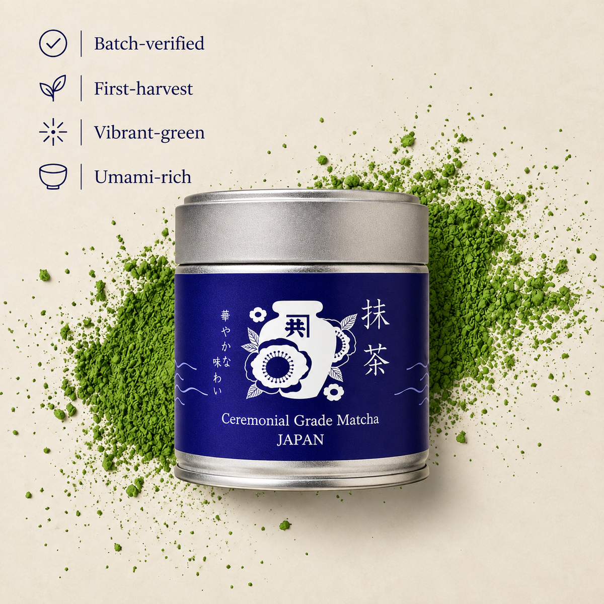 Maruyama ceremonial matcha whisked in a bowl with bamboo chasen