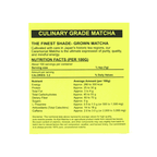 Matcha powder for cooking
