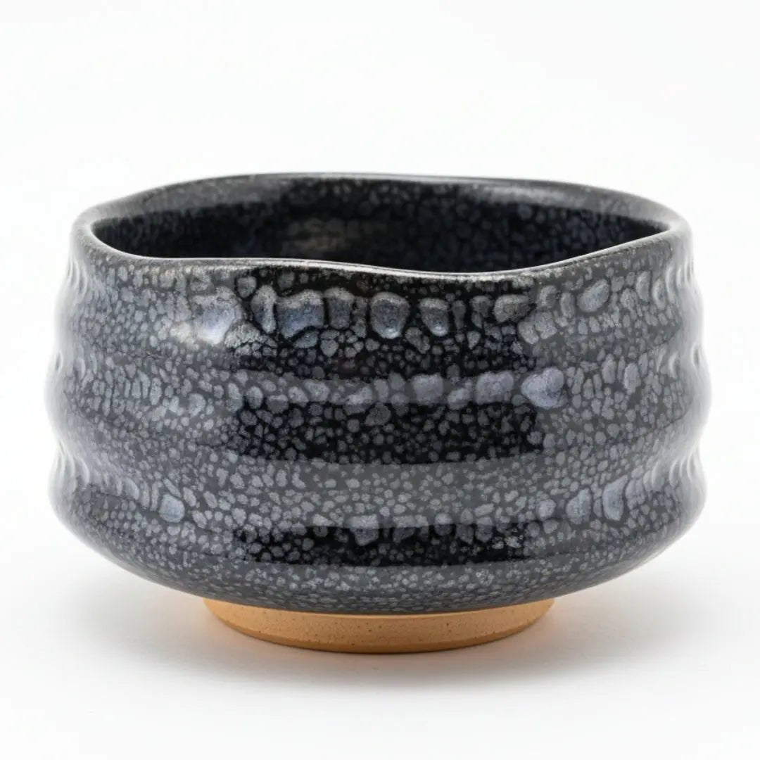 Raku Crackle Glaze Handcrafted Matcha Bowl - The House of Umami