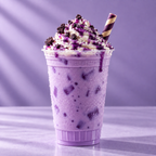 Purple taro milk tea made with Possmei taro premix