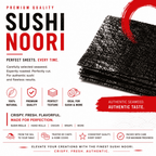 PREMIUM ROASTED SUSHI NORI SHEETS | 10 SHEET | 50 SHEET